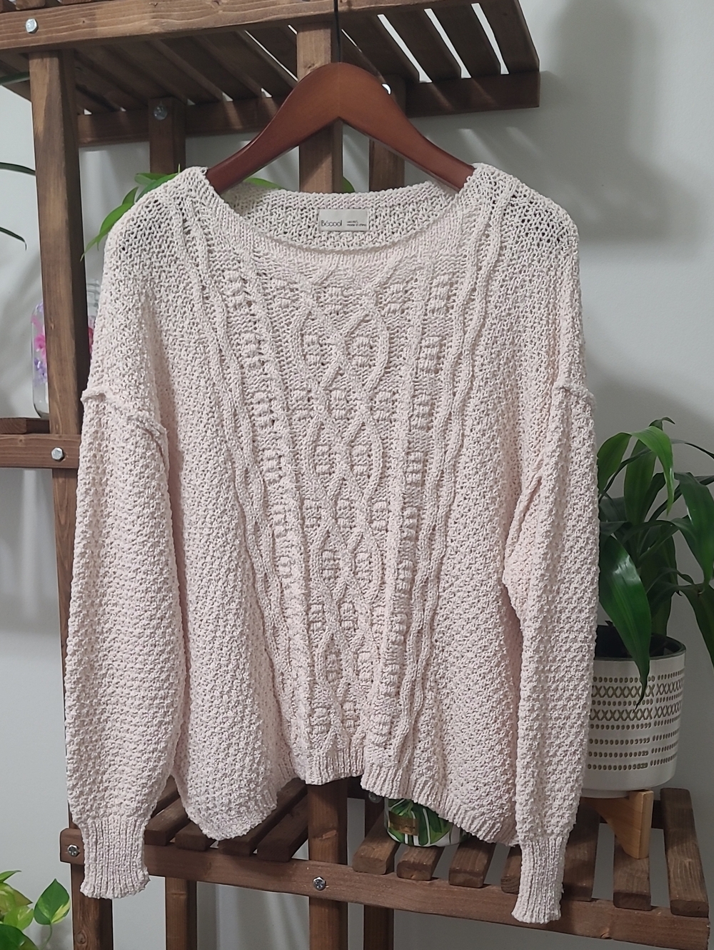 Very Soft Drop Shoulder Cream Sweater